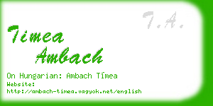 timea ambach business card